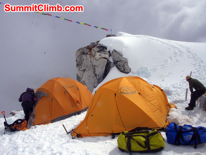 At camp 1. Photo Detlef Buckwitz